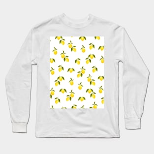 Citrus Lemon Fruit Pattern Long Sleeve T-Shirt